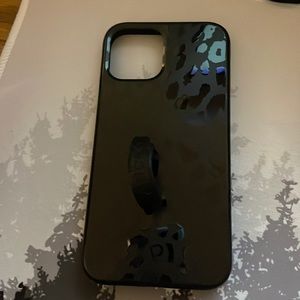 Black Leopard Loopy Case IPhone 12 Case